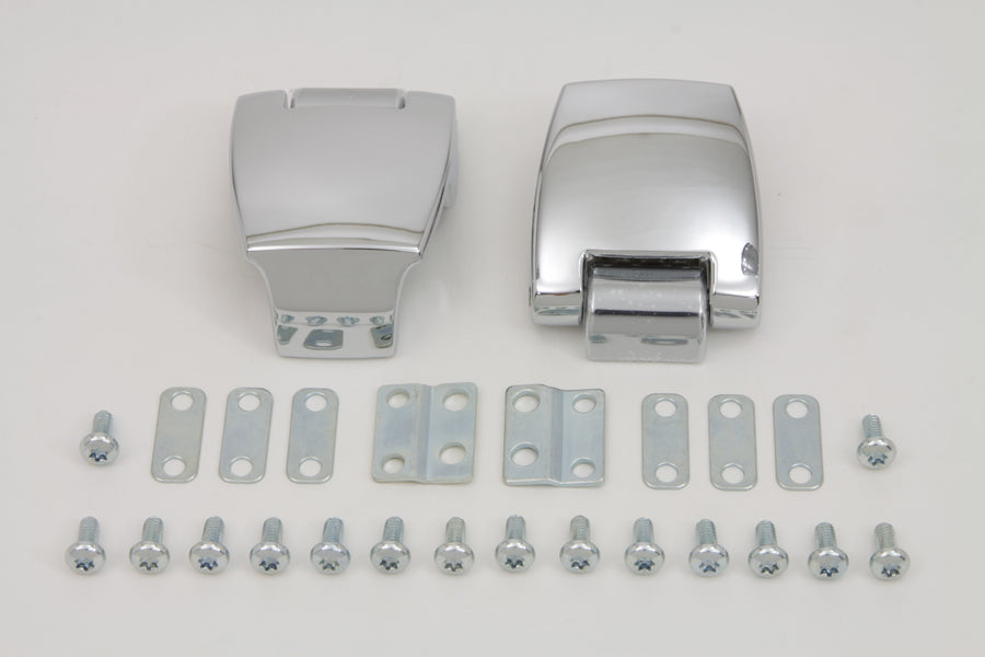 Wyatt Gatling Chrome Tour-Pak Luggage Hinge Kit for Harley Davidson FLT Models