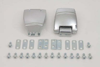 Wyatt Gatling Chrome Tour-Pak Luggage Hinge Kit for Harley Davidson FLT Models