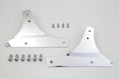 Wyatt Gatling Part 80212 Sissy Bar Side Plate Set Chrome for Harley Davidson FLSTC (2000-2009)