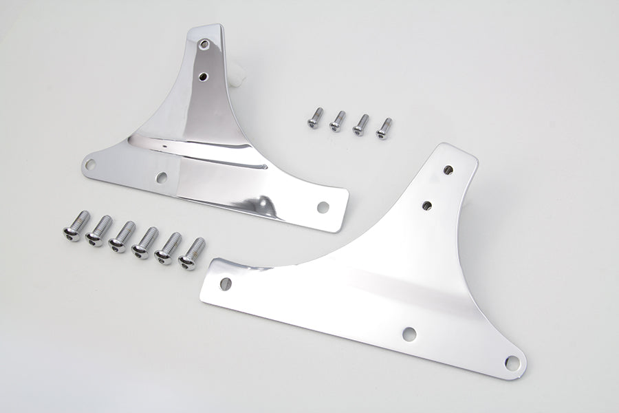 Wyatt Gatling Part 80212 Sissy Bar Side Plate Set Chrome for Harley Davidson FLSTC (2000-2009)