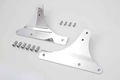 Wyatt Gatling Part 80212 Sissy Bar Side Plate Set Chrome for Harley Davidson FLSTC (2000-2009)