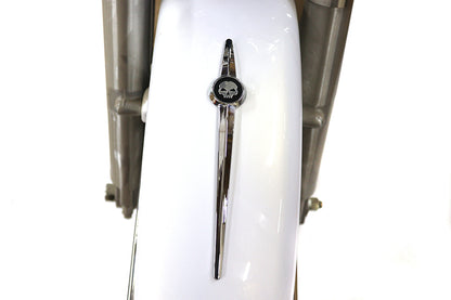 Wyatt Gatling Chrome Front Fender Trim Spear with Skull - Part Number DUTY 50%