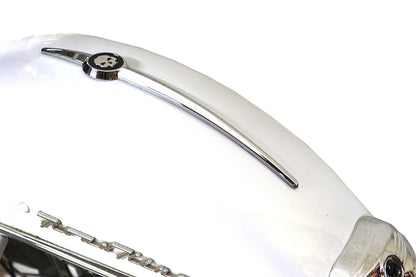 Wyatt Gatling Chrome Front Fender Trim Spear with Skull - Part Number DUTY 50%