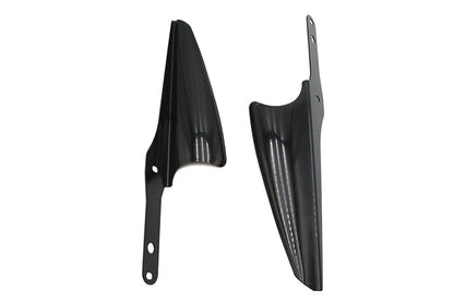 V-Twin Black Fork Mount Wind Deflector Set for Harley Davidson FLHT and FLHX