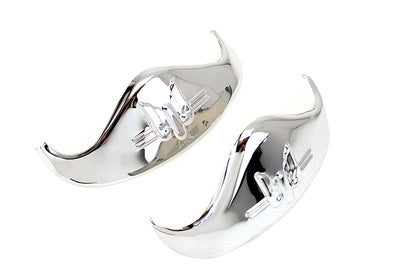 V-Twin Chrome Rocket Fender Tip Set for Harley Davidson EL Models