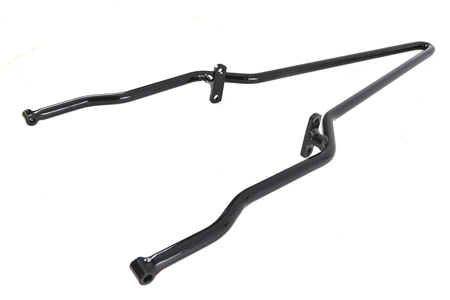V-Twin 25 Inch Rigid Sissy Bar Black with Left Side Offset - Part 80240B