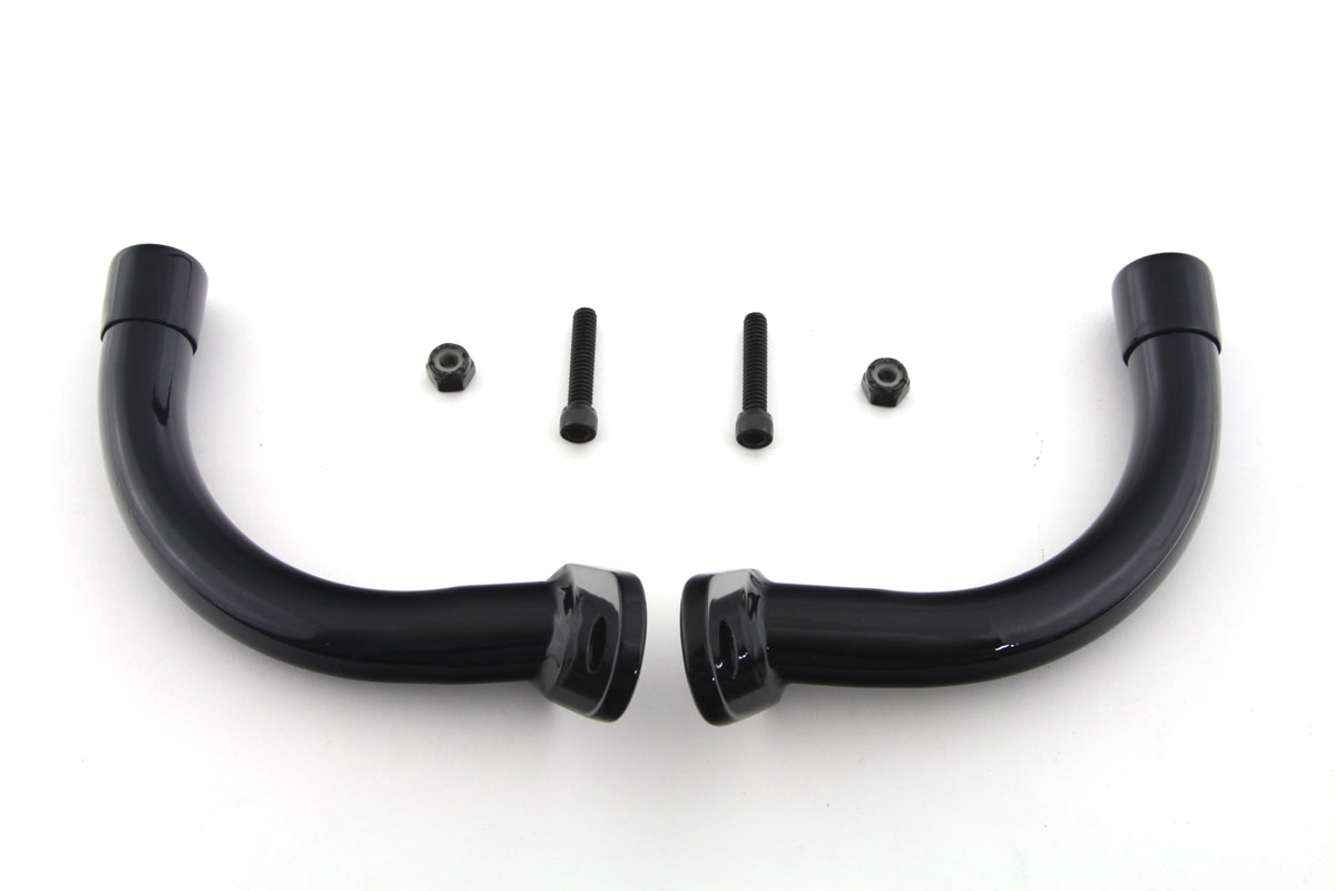 Wyatt Gatling Black Saddlebag Guard Eliminator Brackets for Harley Davidson FLT (1997-2006)