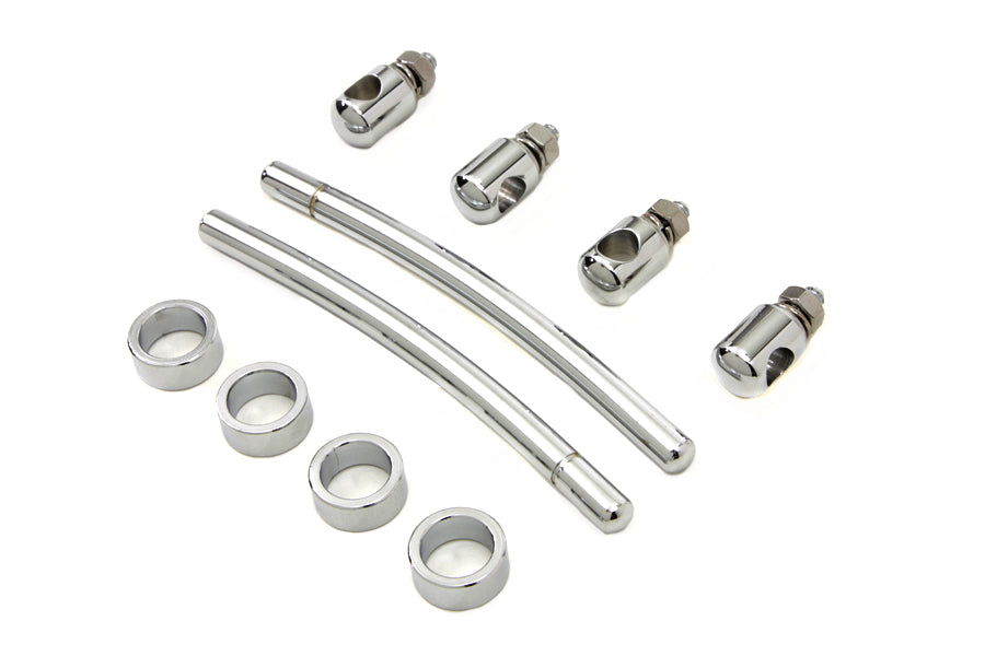 Wyatt Gatling Chrome Front Fender Trim Rail Kit - Part 77262