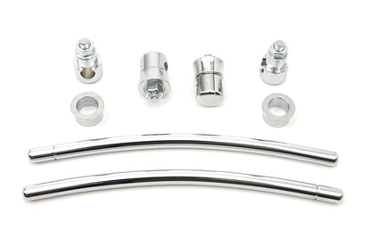 Wyatt Gatling Chrome Long Fender Trim Rail Kit for Harley Davidson FL Models