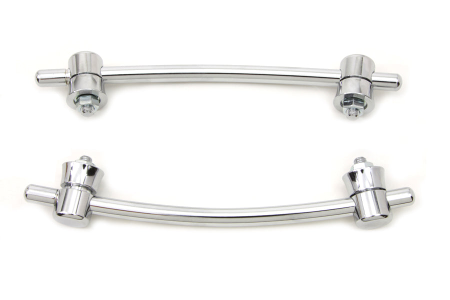 Wyatt Gatling Chrome Long Fender Trim Rail Kit for Harley Davidson FL Models
