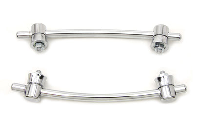 Wyatt Gatling Chrome Long Fender Trim Rail Kit for Harley Davidson FL Models
