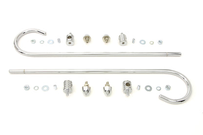 Wyatt Gatling Chrome Front Fender Trim Rail Kit Part 77264 for Harley Davidson EL Models
