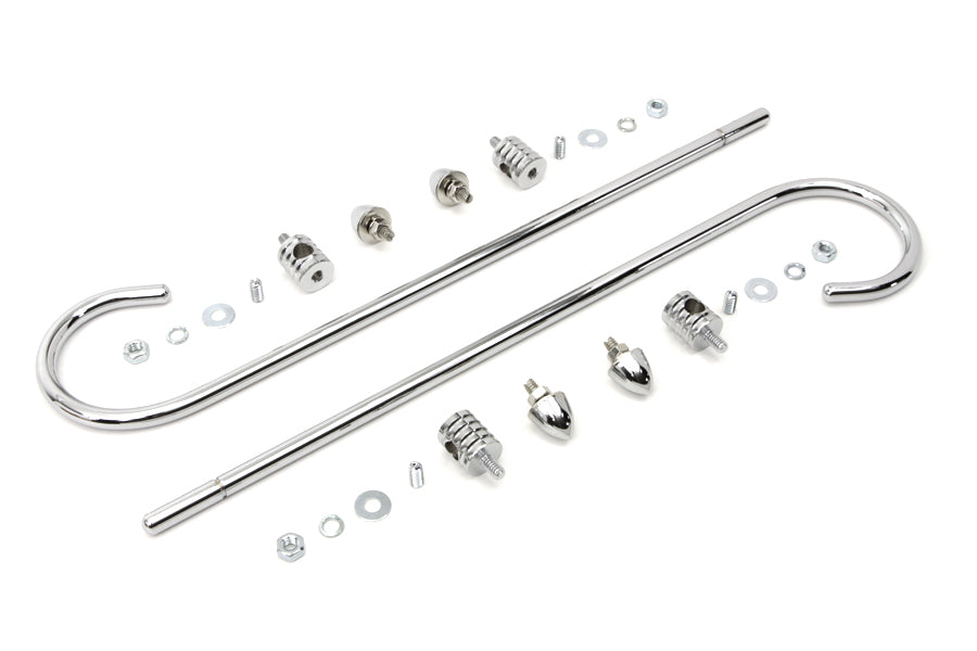 Wyatt Gatling Chrome Front Fender Trim Rail Kit Part 77264 for Harley Davidson EL Models