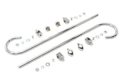 Wyatt Gatling Chrome Front Fender Trim Rail Kit Part 77264 for Harley Davidson EL Models
