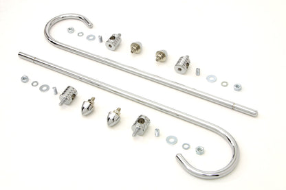 Wyatt Gatling Chrome Front Fender Trim Rail Kit Part 77264 for Harley Davidson EL Models