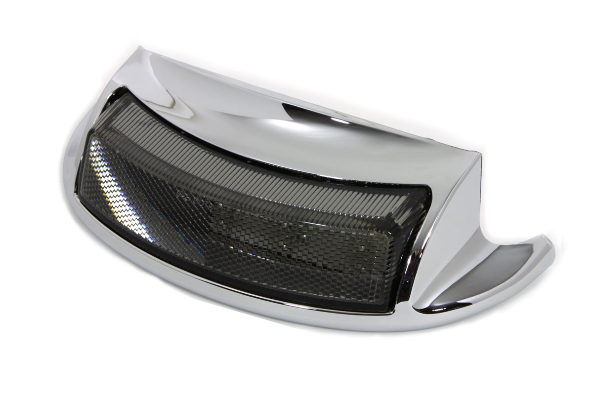 Wyatt Gatling Chrome LED Rear Fender Tip with Smoke Lens for Harley Davidson FLT (Part #77296)