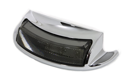 Wyatt Gatling Chrome LED Rear Fender Tip with Smoke Lens for Harley Davidson FLT (Part #77296)
