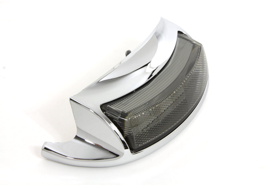 Wyatt Gatling Chrome LED Rear Fender Tip with Smoke Lens for Harley Davidson FLT (Part #77296)