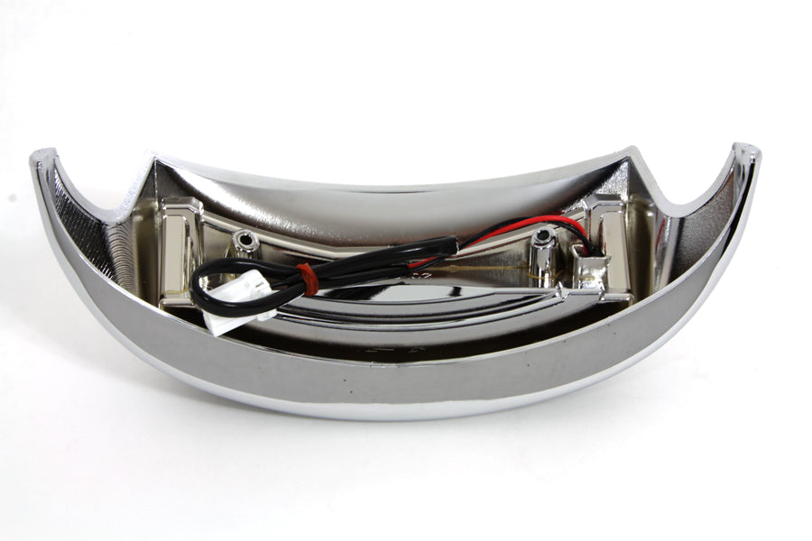 Wyatt Gatling Chrome LED Rear Fender Tip with Smoke Lens for Harley Davidson FLT (Part #77296)