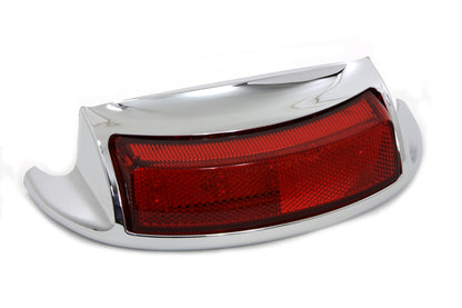 Wyatt Gatling Chrome LED Rear Fender Tip with Red Lens for Harley Davidson FLT 1999-2008