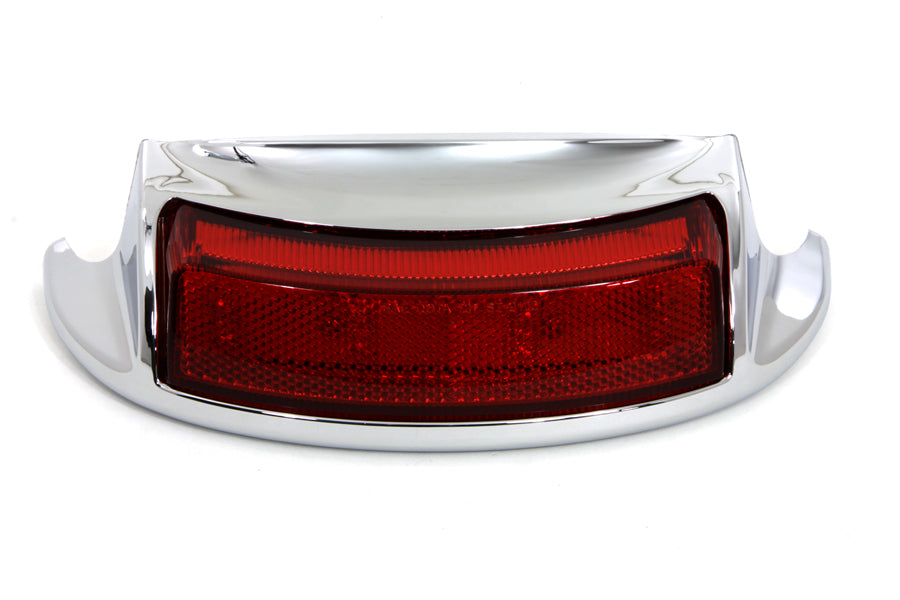 Wyatt Gatling Chrome LED Rear Fender Tip with Red Lens for Harley Davidson FLT 1999-2008