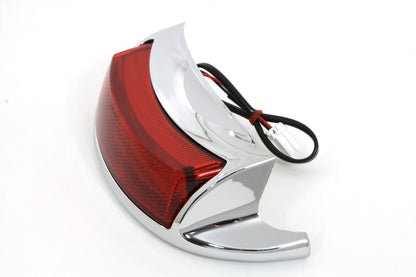 Wyatt Gatling Chrome LED Rear Fender Tip with Red Lens for Harley Davidson FLT 1999-2008