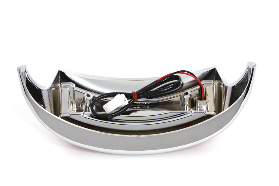 Wyatt Gatling Chrome LED Rear Fender Tip with Red Lens for Harley Davidson FLT 1999-2008