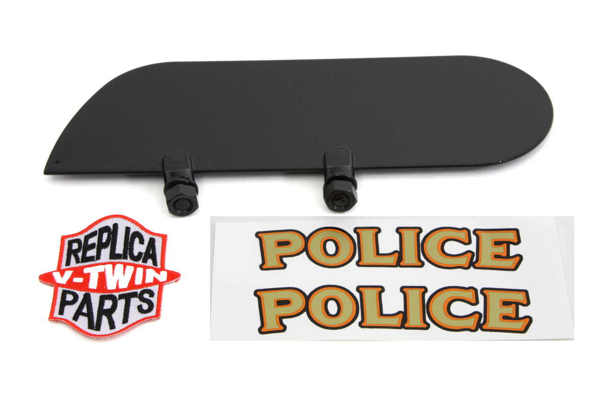 V-Twin Police Fender Marker Plate Kit with Decals
