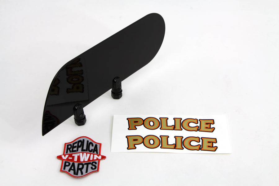 V-Twin Police Fender Marker Plate Kit with Decals