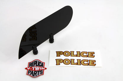 V-Twin Police Fender Marker Plate Kit with Decals