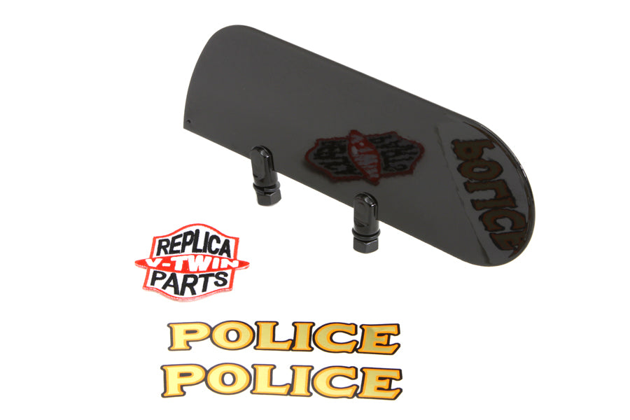 V-Twin Police Fender Marker Plate Kit with Decals