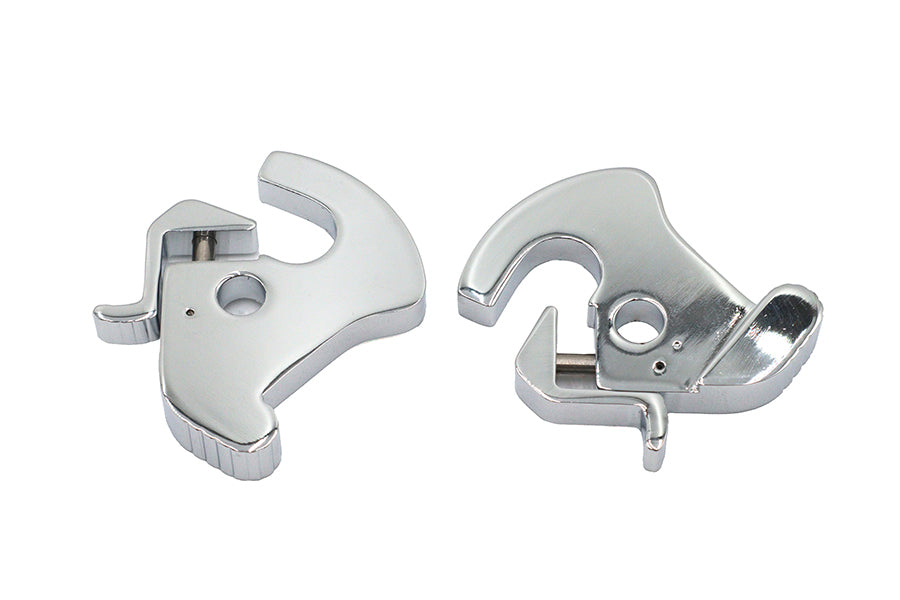 Wyatt Gatling Chrome Rotary Latch Kit for Detachable Side Plates and Tour-Pak Luggage Carriers