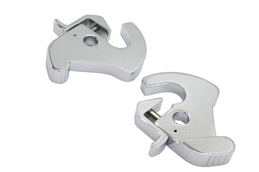 Wyatt Gatling Chrome Rotary Latch Kit for Detachable Side Plates and Tour-Pak Luggage Carriers
