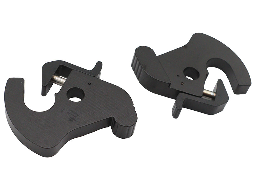 Wyatt Gatling Black Rotary Latch Kit Part 77456B for Harley Touring and Custom Models