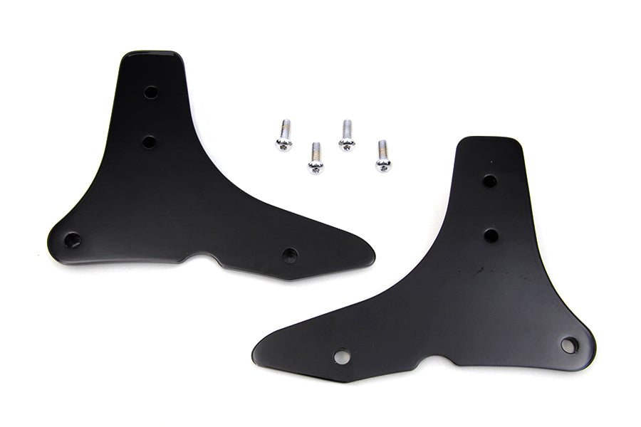 Wyatt Gatling Sissy Bar Side Plate Set Black for Harley Davidson FLHX (2014-2018)