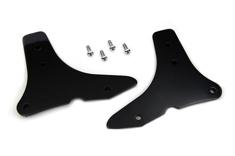 Wyatt Gatling Sissy Bar Side Plate Set Black for Harley Davidson FLHX (2014-2018)