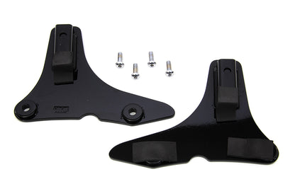 Wyatt Gatling Sissy Bar Side Plate Set Black for Harley Davidson FLHX (2014-2018)
