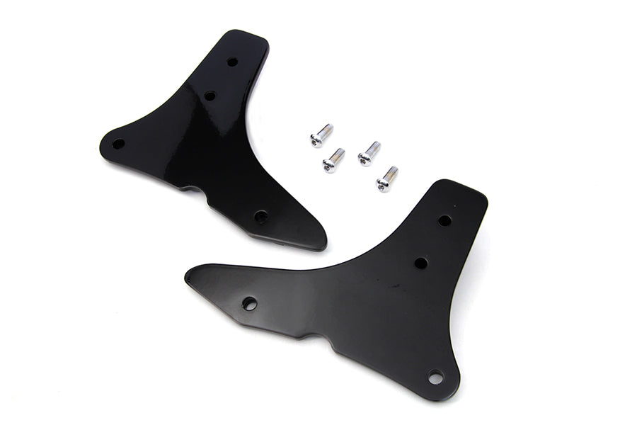 Wyatt Gatling Sissy Bar Side Plate Set Black for Harley Davidson FLHX (2014-2018)