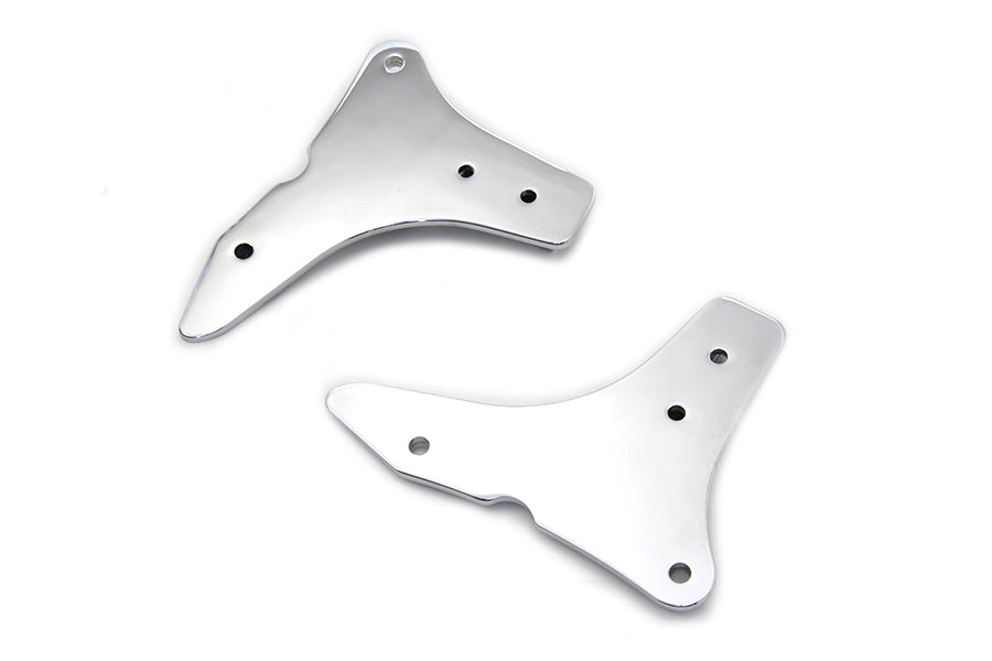 Wyatt Gatling Sissy Bar Side Plate Set Chrome for Harley Davidson FLHR & FLHX