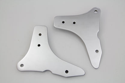Wyatt Gatling Sissy Bar Side Plate Set Chrome for Harley Davidson FLHR & FLHX