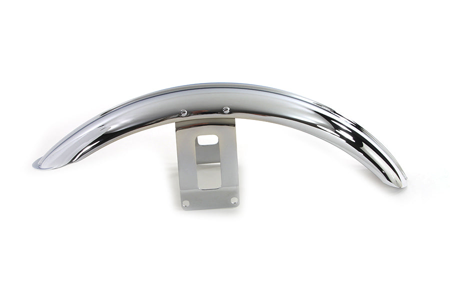 Wyatt Gatling Chrome Front Fender with Chrome Bracket for Harley Davidson FXW Series