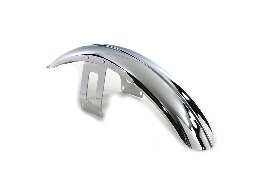 Wyatt Gatling Chrome Front Fender with Chrome Bracket for Harley Davidson FXW Series