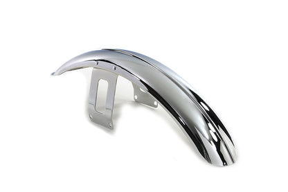 Wyatt Gatling Chrome Front Fender with Chrome Bracket for Harley Davidson FXW Series