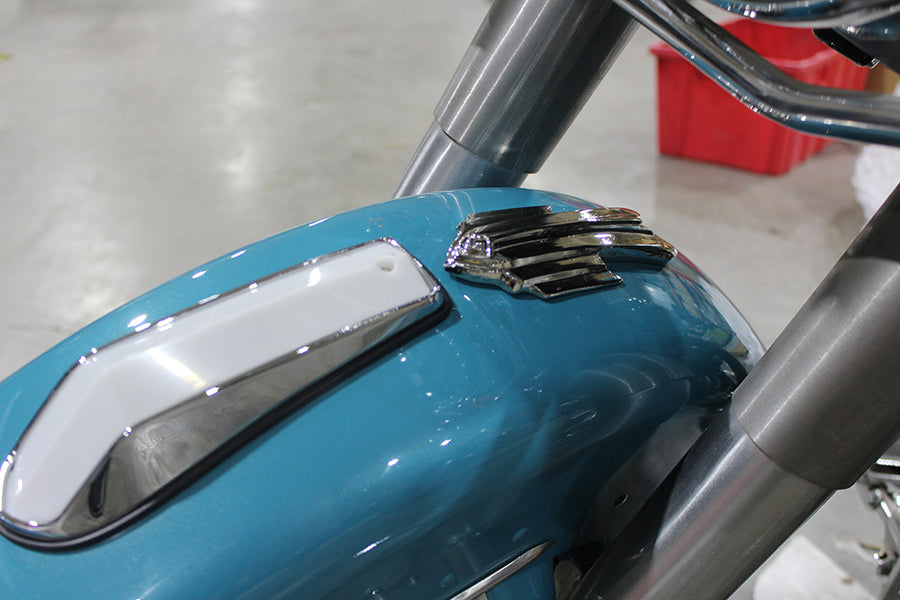 V-Twin Squashed Bird Fender Trim Chrome - Includes 2 Mount Studs for Front or Rear Fender