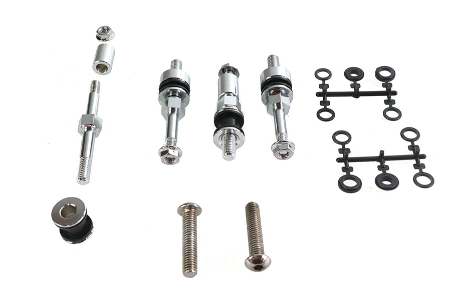 Wyatt Gatling 80157 Chrome Side Plate Docking Hardware Kit for Harley Davidson FLSTC with Detachable Side Plates