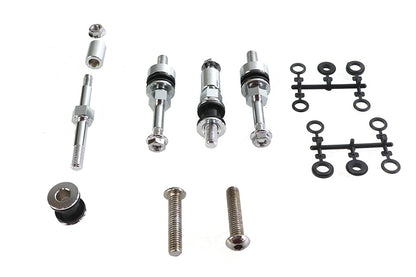 Wyatt Gatling 80157 Chrome Side Plate Docking Hardware Kit for Harley Davidson FLSTC with Detachable Side Plates
