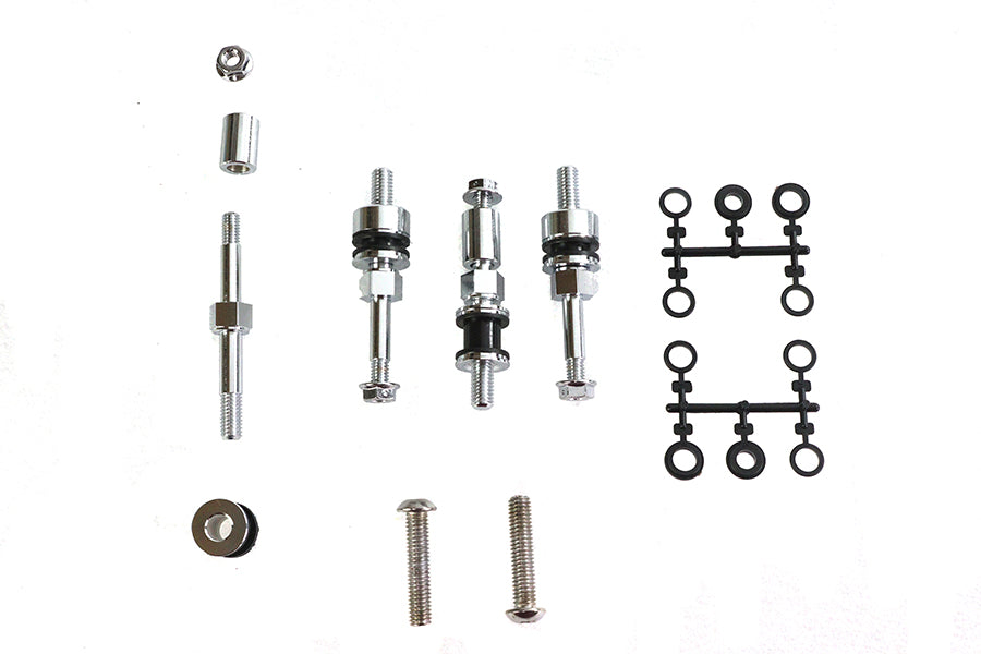 Wyatt Gatling 80157 Chrome Side Plate Docking Hardware Kit for Harley Davidson FLSTC with Detachable Side Plates