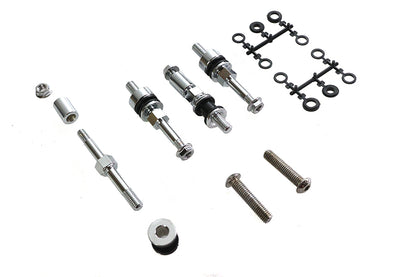 Wyatt Gatling 80157 Chrome Side Plate Docking Hardware Kit for Harley Davidson FLSTC with Detachable Side Plates