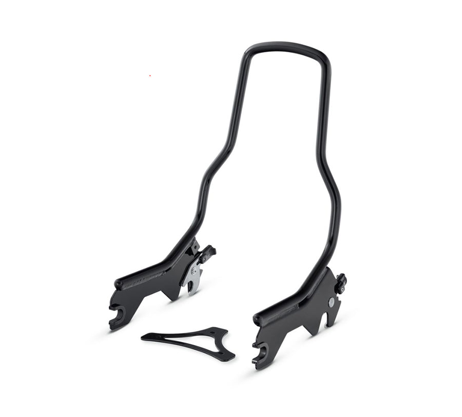 Wyatt Gatling 14-1/2 inch Standard Detachable Sissy Bar in Gloss Black for Harley Davidson FLDE and FLHC Models