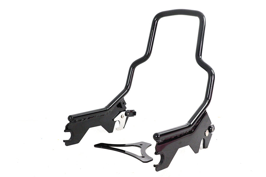 Wyatt Gatling 8-1/2 inch Short Detachable Sissy Bar for Harley Davidson FLDE & FLHC in Gloss Black (Part #80221B)